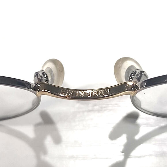 Anne Klein AK9027 K1043 Sm Petite Gold Silver Metal Oval Eyeglasses 48-19 135 - Picture 4 of 6